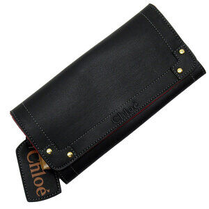 Chloe bi fold long wallet black leather
